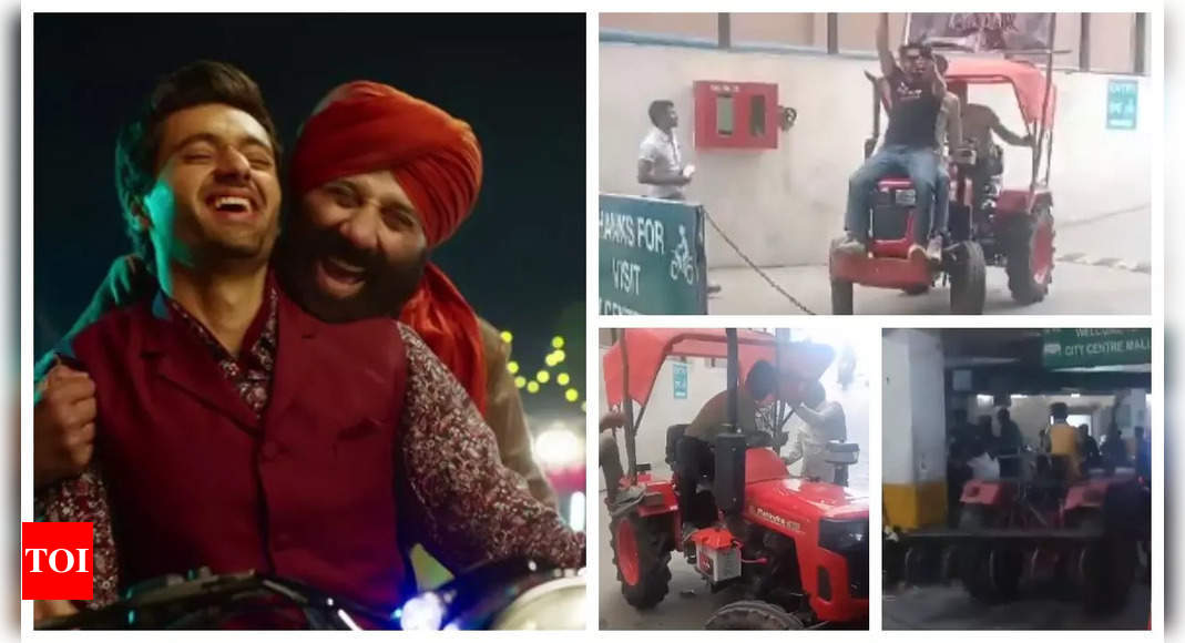 'Gadar 2': Fans arrive in tractors and trucks to watch Sunny Deol starrer in theatres - WATCH | Hindi Movie News - Times of India