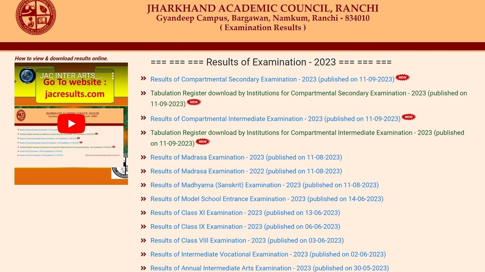 JAC class 10th and 12th compartment results released at jac.jharkhand.gov.in, here's direct link to check