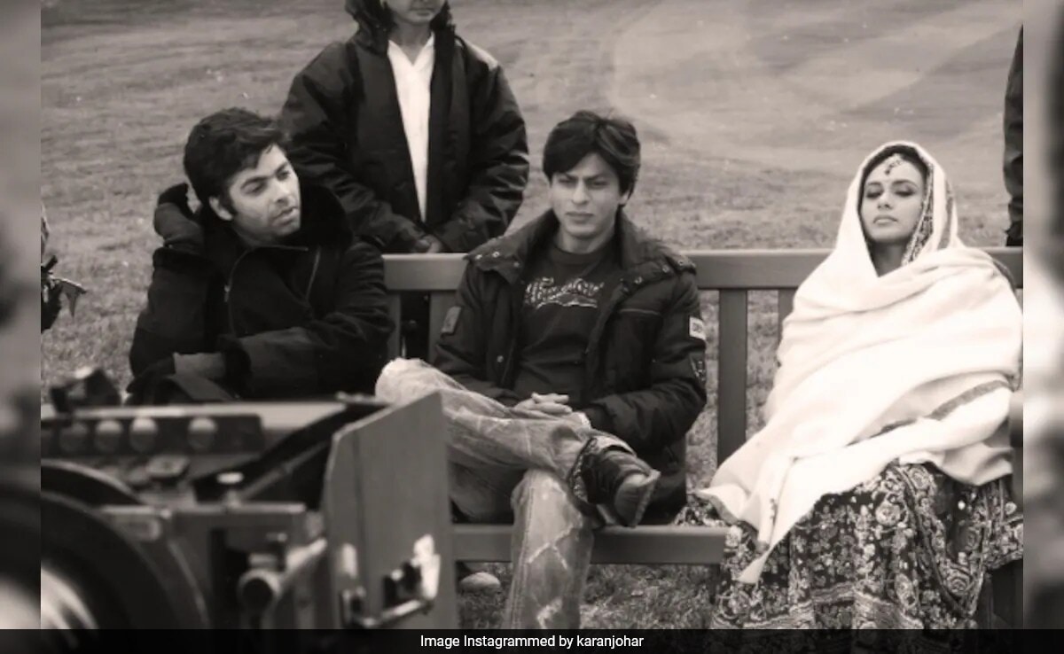 From The Archives: Shah Rukh Khan, Rani Mukerji In A Shawl And Karan Johar In Kabhi Alvida Na Kehna BTS