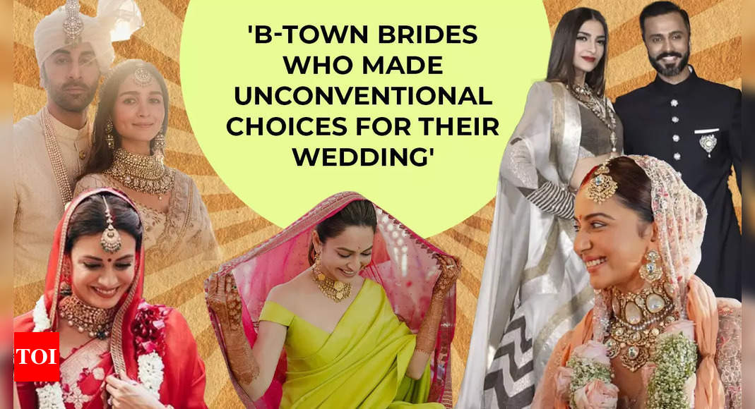 आलिया भट्ट, सोनम कपूर, प्रियंका चोपड़ा, दीया मिर्जा, परिणीति चोपड़ा और बहुत कुछ: बॉलीवुड दुल्हनें जिन्होंने अपनी शादी के लिए अपरंपरागत विकल्प चुने |  हिंदी मूवी समाचार - टाइम्स ऑफ इंडिया