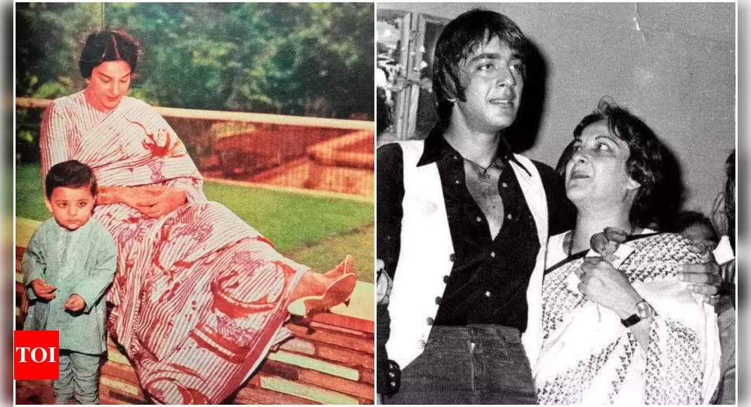 संजय दत्त ने मां नरगिस को उनकी बरसी पर दिल छू लेने वाली तस्वीरों के साथ याद किया |  हिंदी मूवी समाचार - टाइम्स ऑफ इंडिया
