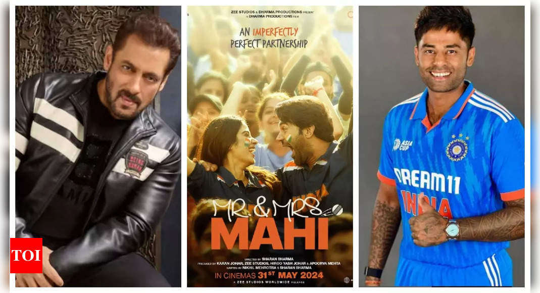 सलमान खान ने जान्हवी कपूर और राजकुमार राव को 'मिस्टर एंड मिसेज माही' फिल्म की सफलता के लिए शुभकामनाएं दीं  - टाइम्स ऑफ इंडिया
