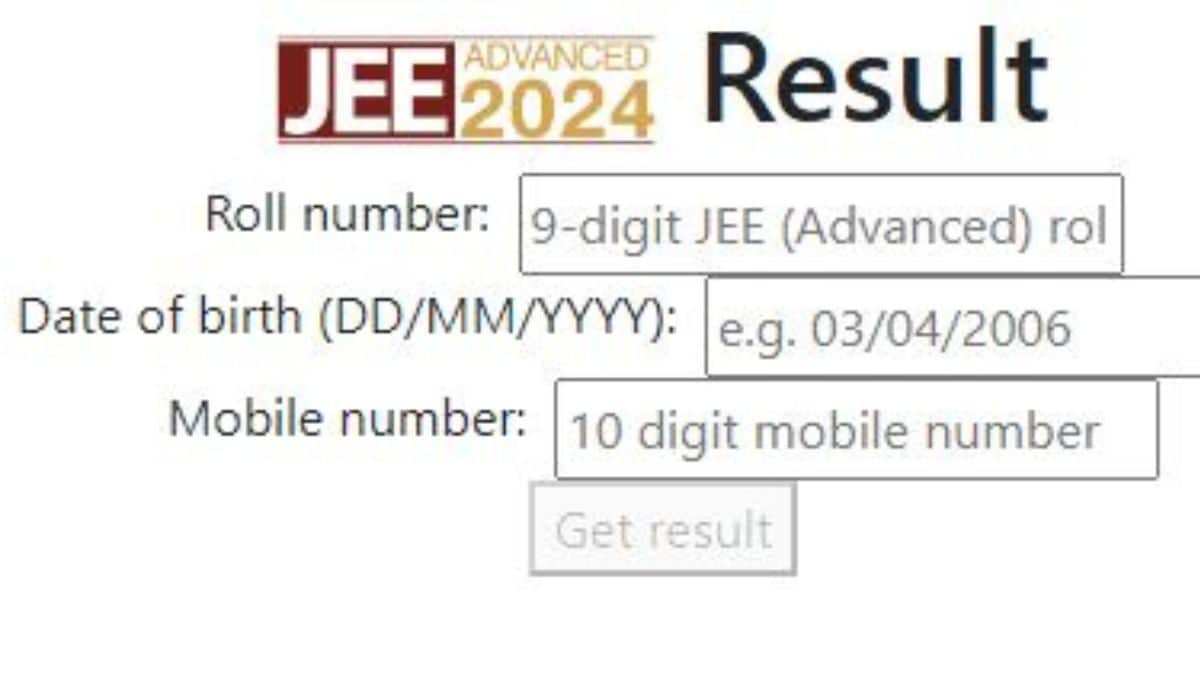 JEE Advanced Result 2024 LIVE: IIT JEE Adv Scorecards Released, Direct Link at jeeadv.ac.in - News18