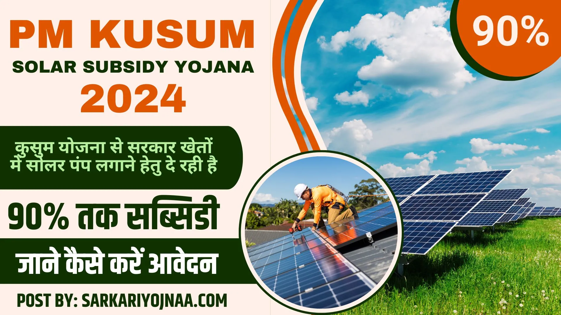 PM Kusum Solar Subsidy Yojana 2024: कुसुम योजना से सरकार खेतों में सोलर पंप लगाने हेतु दे रही है 90% तक सब्सिडी, जाने कैसे करें आवेदन