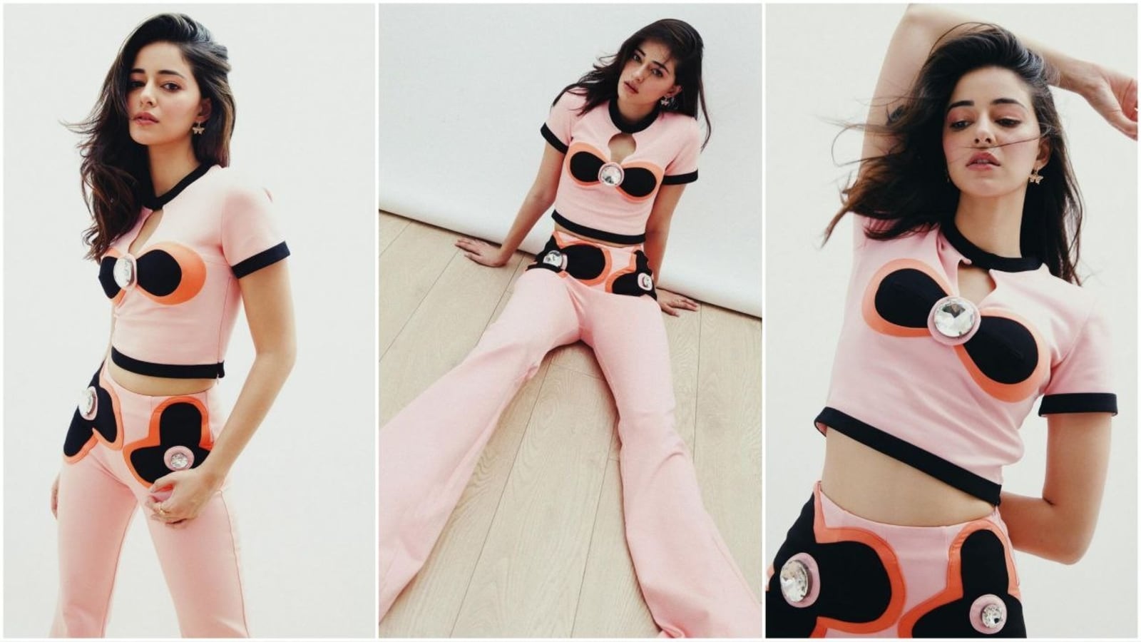 अनन्या पांडे ने ट्रेंडी कलरब्लॉक आउटफिट में अपने स्टाइलिश लुक से फैशन की दुनिया में तहलका मचा दिया है। इसकी कीमत ₹68k है