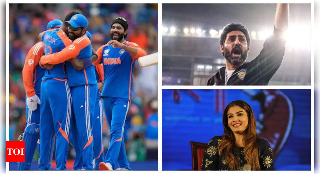 भारत ने जीता टी20 विश्व कप: अभिषेक बच्चन, अनन्या पांडे, रवीना टंडन, अजय देवगन और अन्य ने दक्षिण अफ्रीका के खिलाफ ऐतिहासिक जीत के लिए टीम को बधाई दी | - टाइम्स ऑफ इंडिया