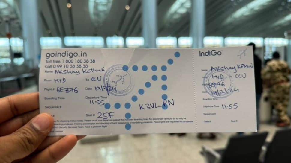माइक्रोसॉफ्ट आउटेज: इंडिगो ने हाथ से लिखे बोर्डिंग पास जारी किए, यात्री की पोस्ट वायरल हुई